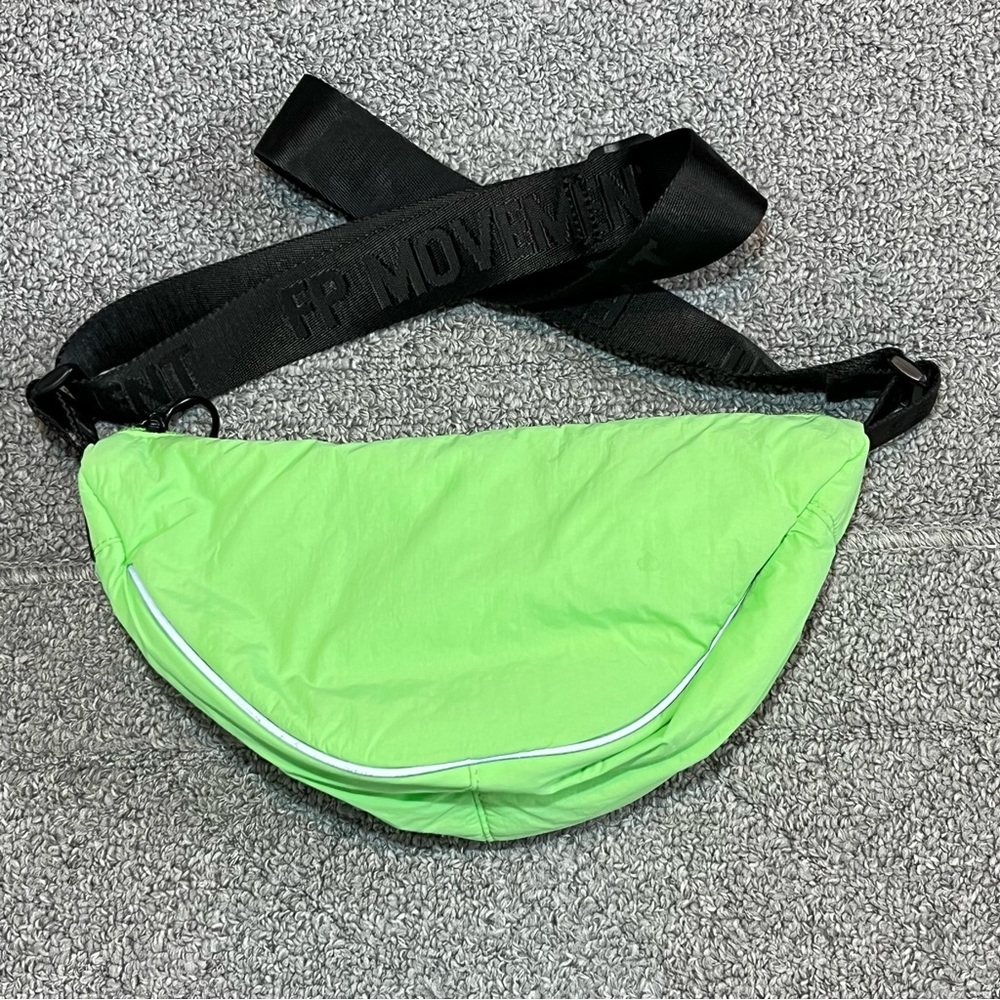 Free People FP Movement Womens Neon Green Nylon Fanny Pack Adjustable Strap